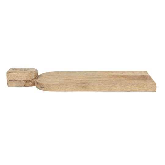 Hello Honey® Hand-Carved Mango Wood Cutting Board with Face Handle